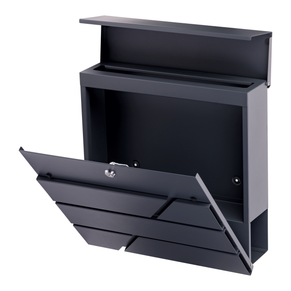 PALAWAN mailbox with newspaper holder, anthracite PALAWAN mailbox with newspaper holder, anthracite